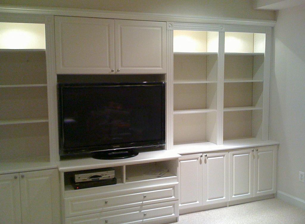 White builtin entertainment center For the Home Pinterest